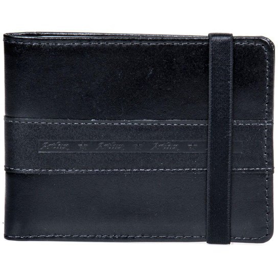 Carteira Couro com Elástico Artlux 367 - Preto Menor preço em Carteira Couro com Elástico Artlux 367 - Preto