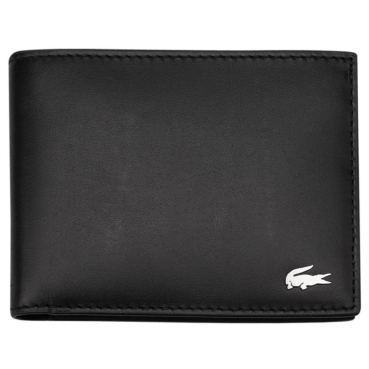 Carteira Couro Lacoste Small Billfold Masculina - Preto | Netshoes