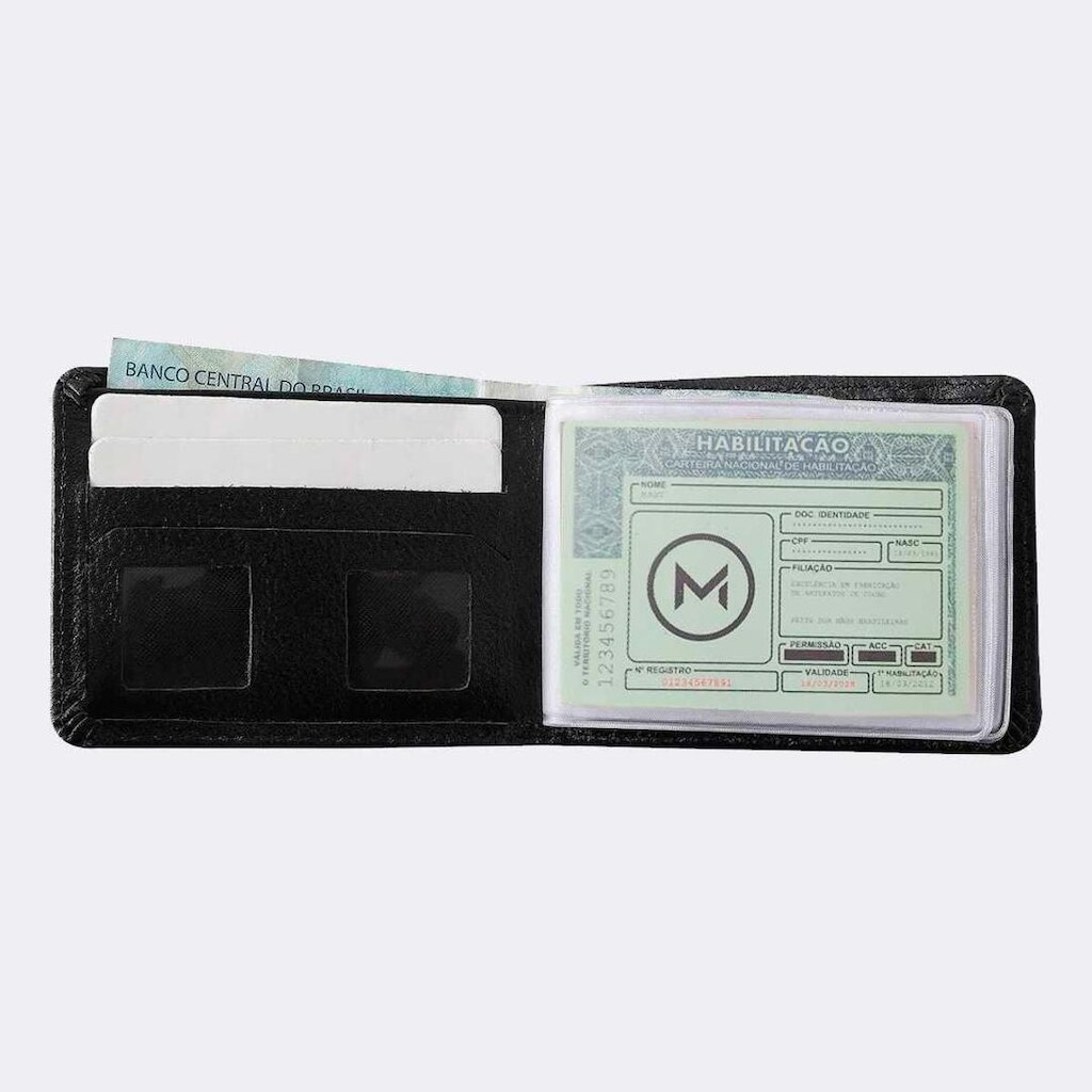 Carteira Couro Legítimo CNH Masculina M.Art 48