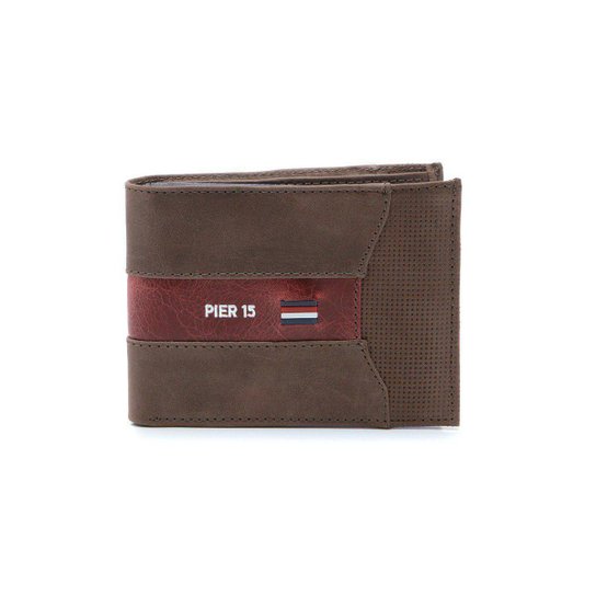 Carteira Em Couro Masculina - Marrom Menor preço em Carteira Em Couro Masculina - Marrom