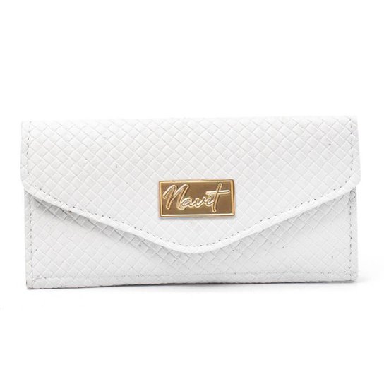 Carteira Grande Feminina Texturizada Porta Cartões Dia a Dia - Branco Menor preço em Carteira Grande Feminina Texturizada Porta Cartões Dia a Dia - Branco