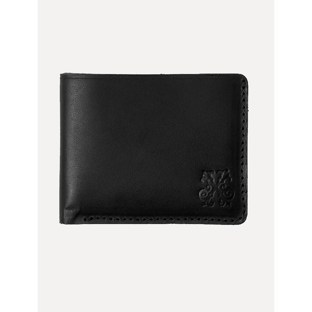 Carteira John John Masculina Couro Rustic Logo Preta