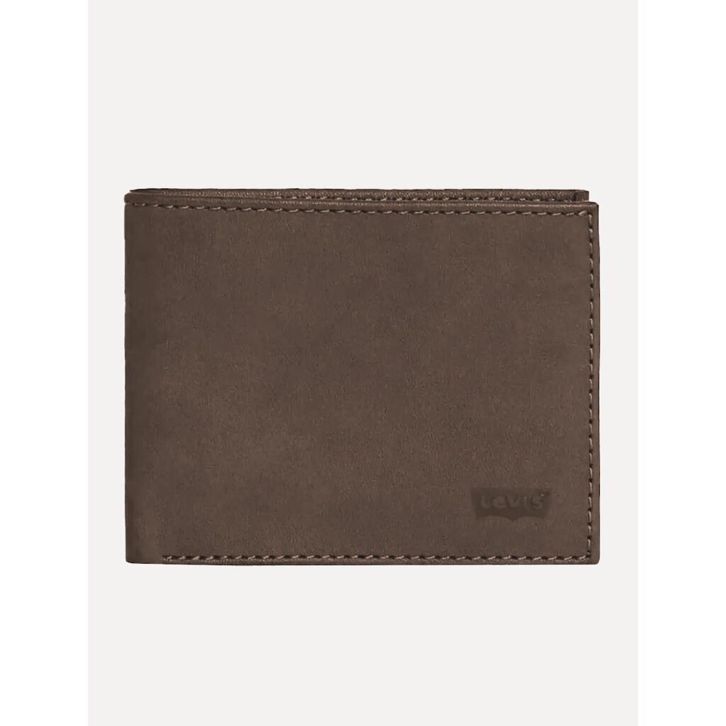 Carteira Levis Masculina Batwing Logo Flat Bifold Marrom