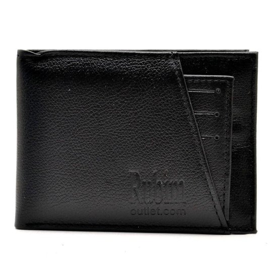 Carteira Masculina Couro Porta Moedas Porta Cartões Moderna - Preto Menor preço em Carteira Masculina Couro Porta Moedas Porta Cartões Moderna - Preto