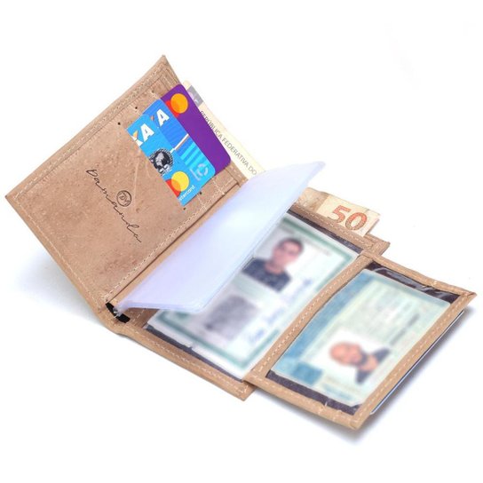 Carteira Masculina Pequena em Couro Porta Rg,cnh,cartões,cédulas - Amarelo Menor preço em Carteira Masculina Pequena em Couro Porta Rg,cnh,cartões,cédulas - Amarelo