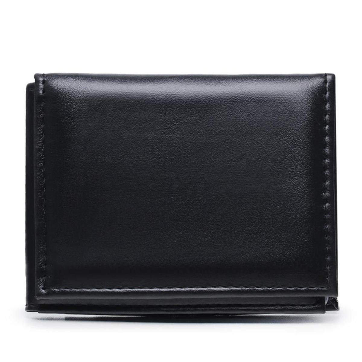 Carteira Masculina Preta Slim Reforçada Porta Cartões Lisa