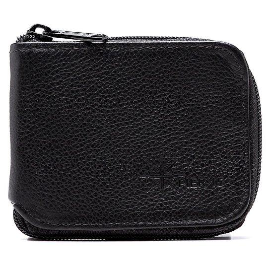 Carteira Pier 15 Zíper Couro 060 Masculina - Preto Menor preço em Carteira Pier 15 Zíper Couro 060 Masculina - Preto
