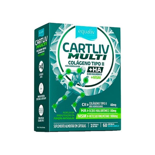 Cartliv Multi Colágeno Tipo II +HA Equaliv 60 Capisulas - N/A Menor preço em Cartliv Multi Colágeno Tipo II +HA Equaliv 60 Capisulas - N/A