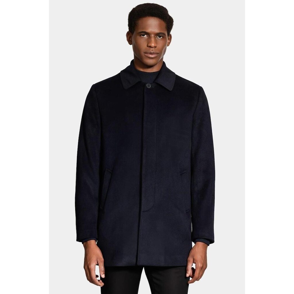 Casaco Aramis Trench Coat Blend Lã Marinho