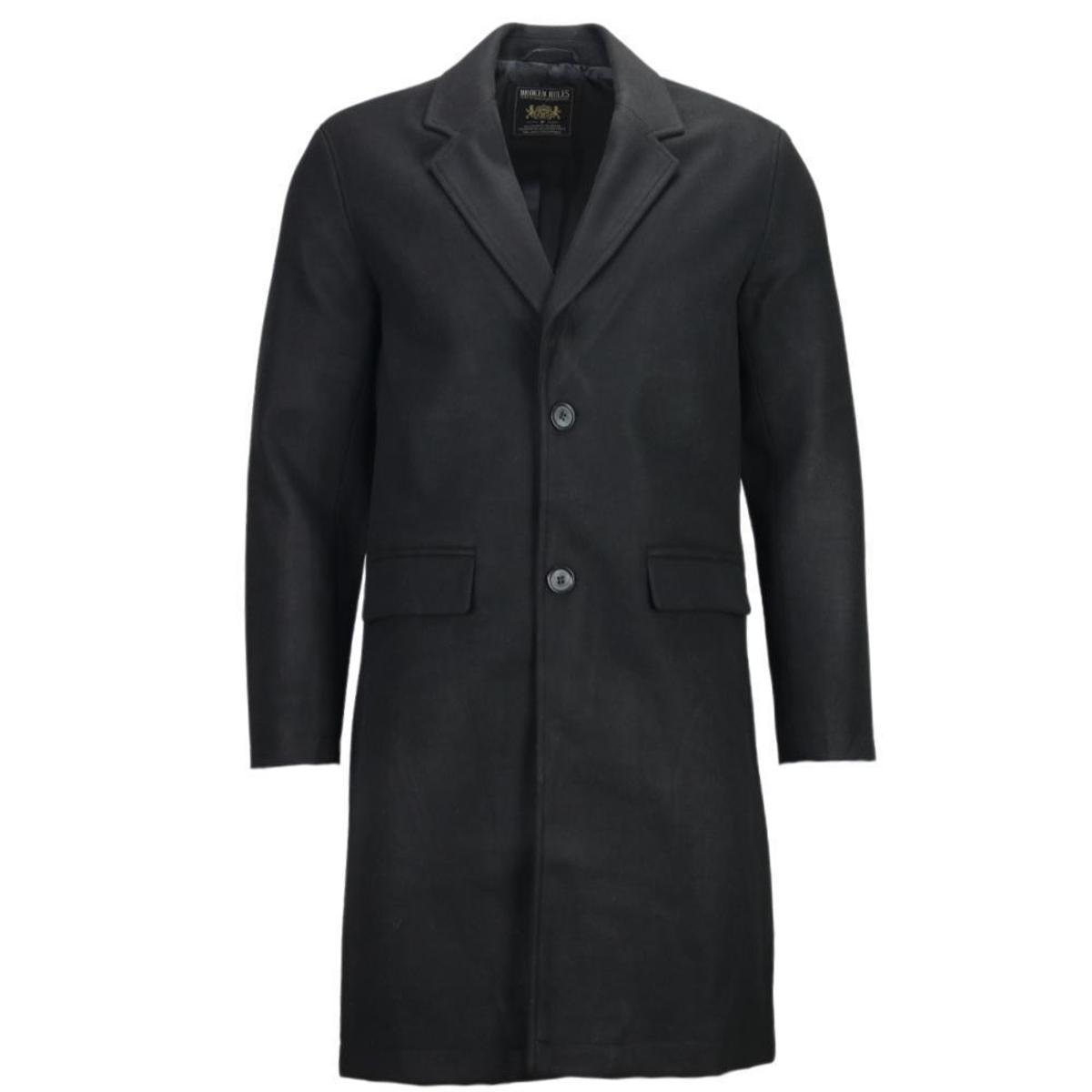 Casaco Broken Rules De Lã Batida Sobretudo Inverno Masculino