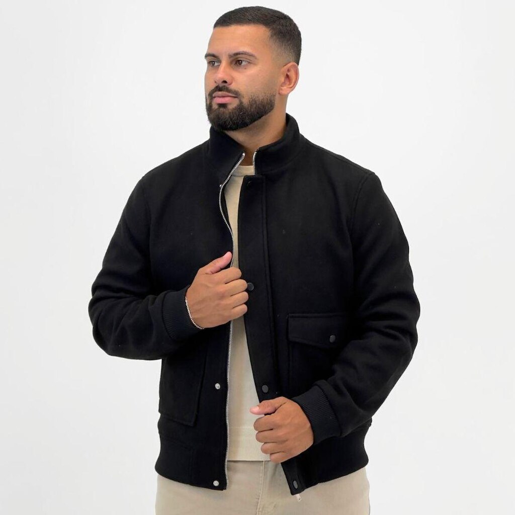 Casaco Broken Rules em Tecido Gola Alta Masculino