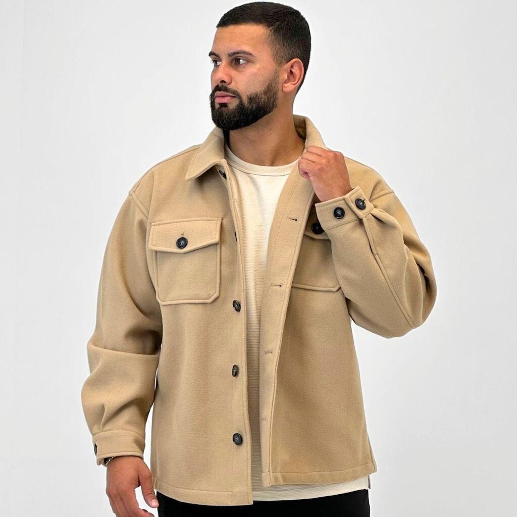 Casaco Broken Rules Oversized em Lã Batida Masculino