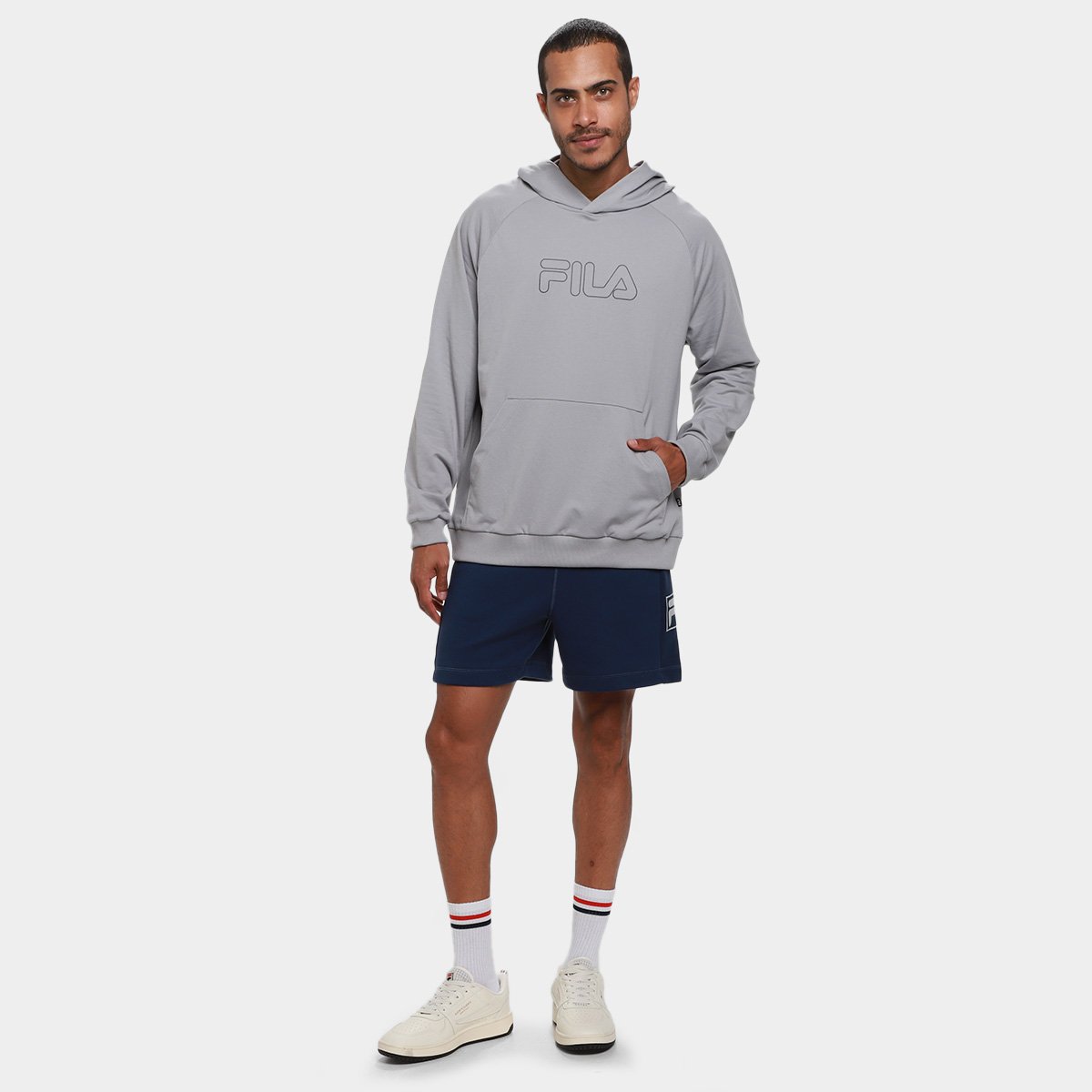 Casaco Com Capuz Fila Outline Light Masculino - 4