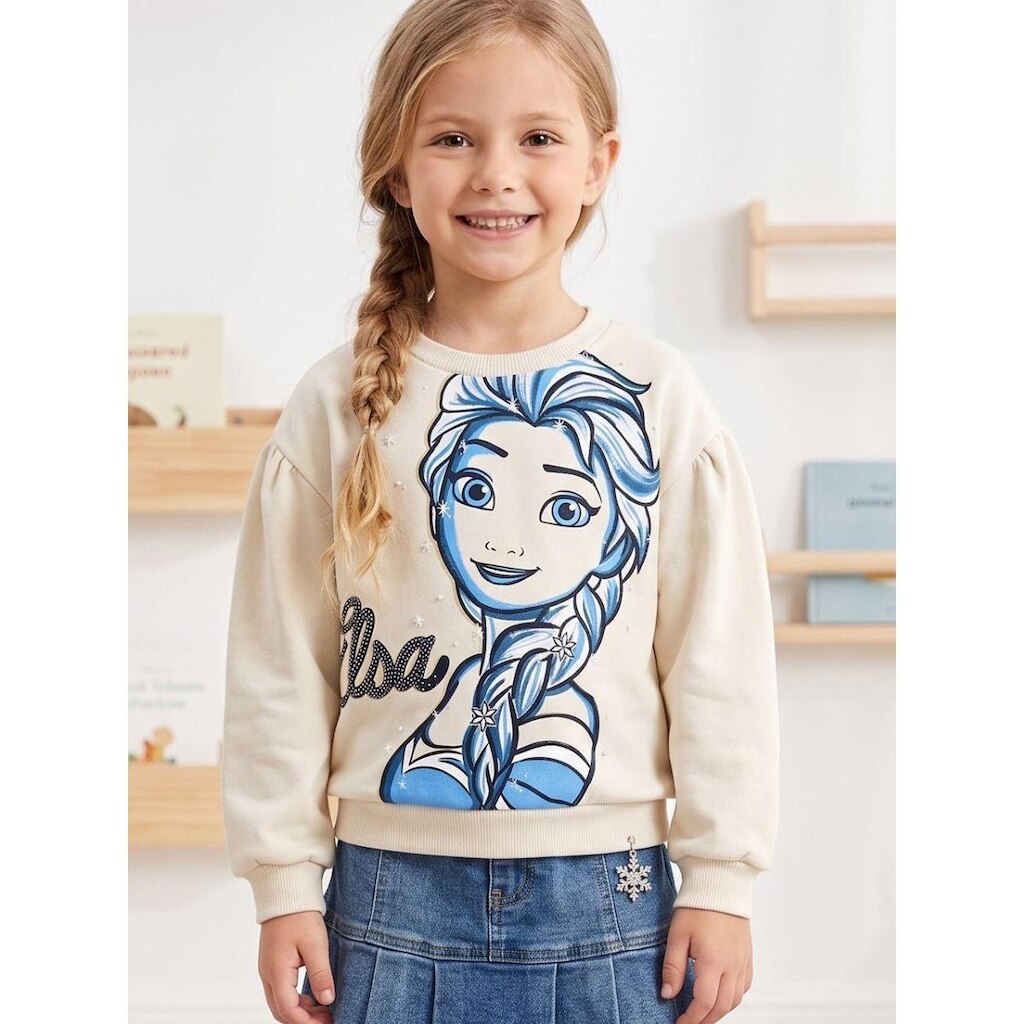 Casaco de Moletom Princesa Elsa e Anna Pengente Animê