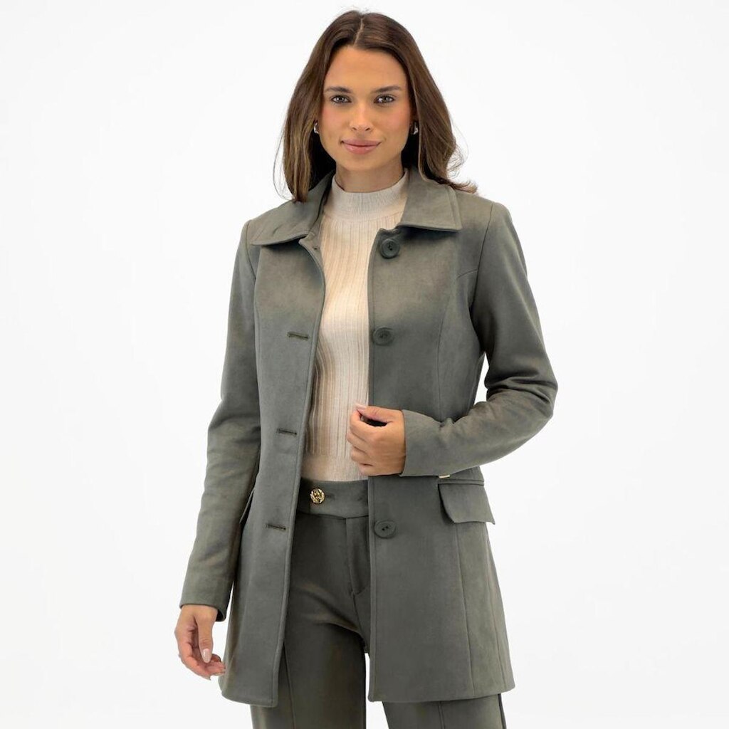 Casaco Ditaly 7/8 em Suede Feminino
