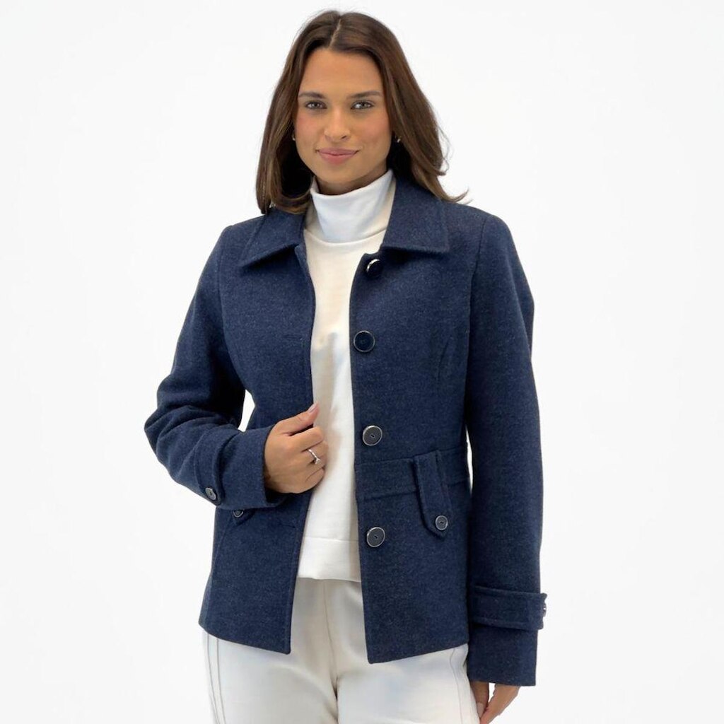 Casaco Ditaly Curto em Lã Batida Feminino