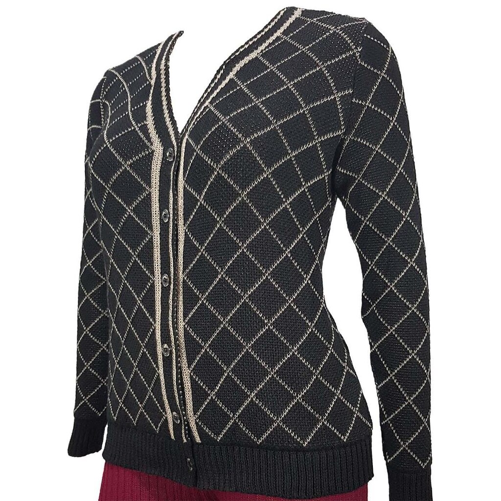 Casaco Feminino Jacquard Losango - Katlen Tricot