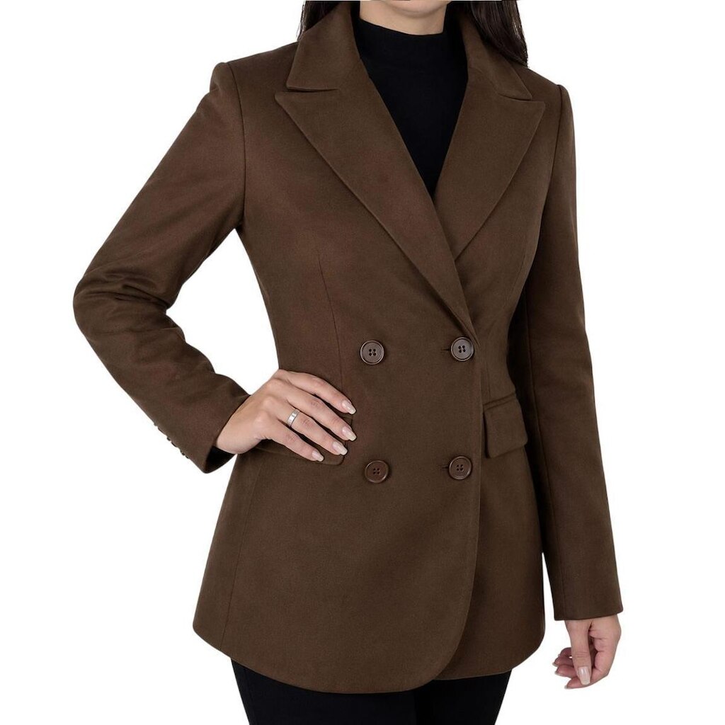 Casaco Feminino Pellini Traspassado Marrom Café - PL3671