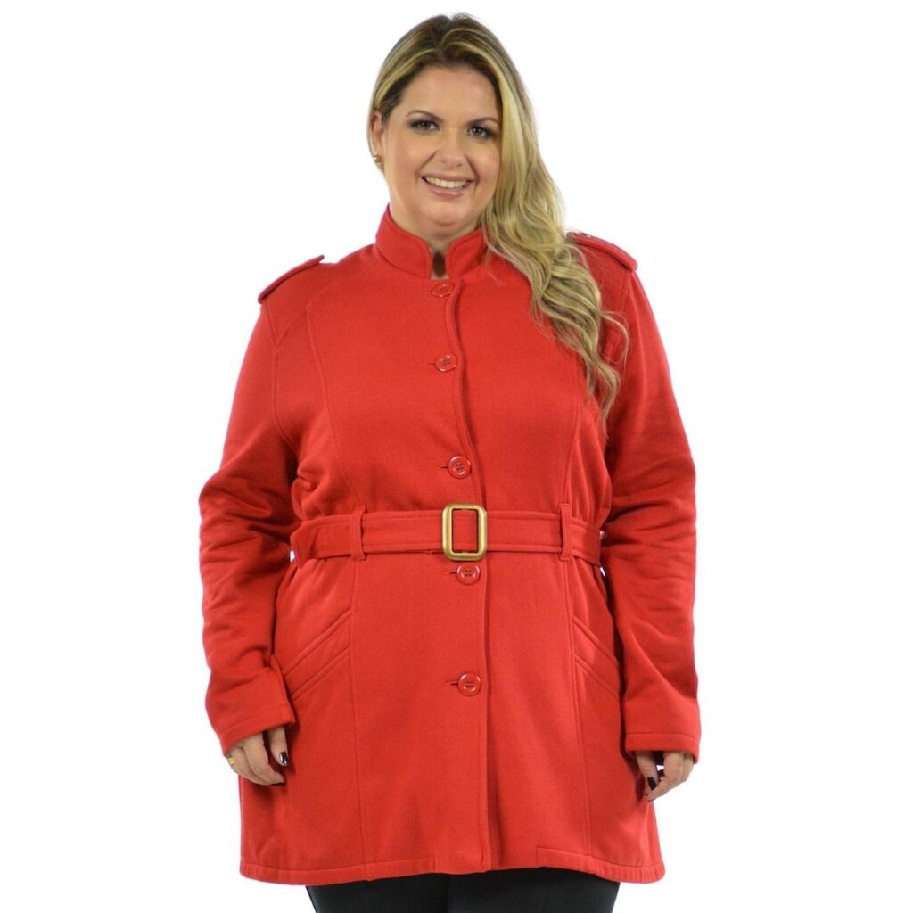 Casaco francesa plus size fenomenal Bege 50