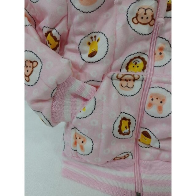Casaco Grosso Bebê Menina Estampado Inverno Lessa Kids 8529