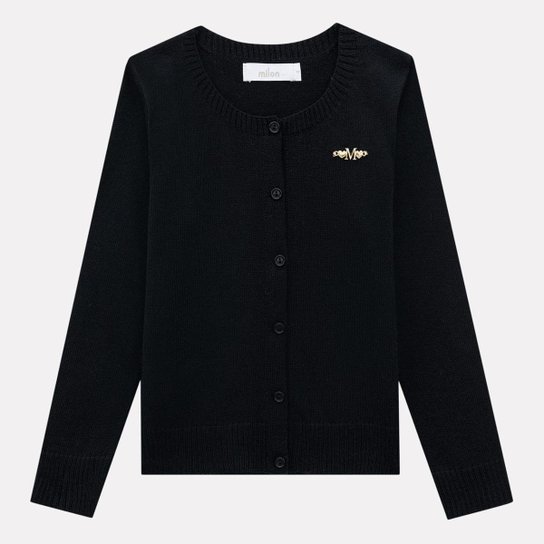 Casaco Infantil Feminino Milon Tricot 12301.40071.1 Milon - Preto Menor preço em Casaco Infantil Feminino Milon Tricot 12301.40071.1 Milon - Preto