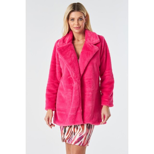 Casaco Longo PKS Pêlo Rosa-GG