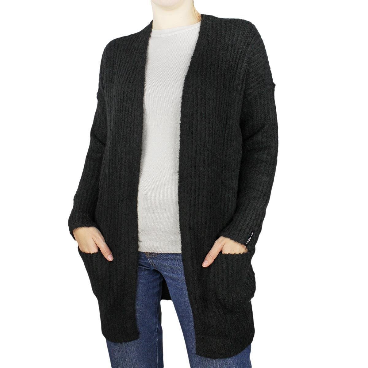 casaco de malha feminino preto