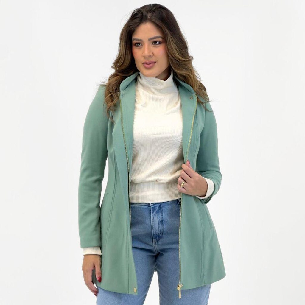 Casaco Malise 7/8 em Malha Executive com Capuz Feminino