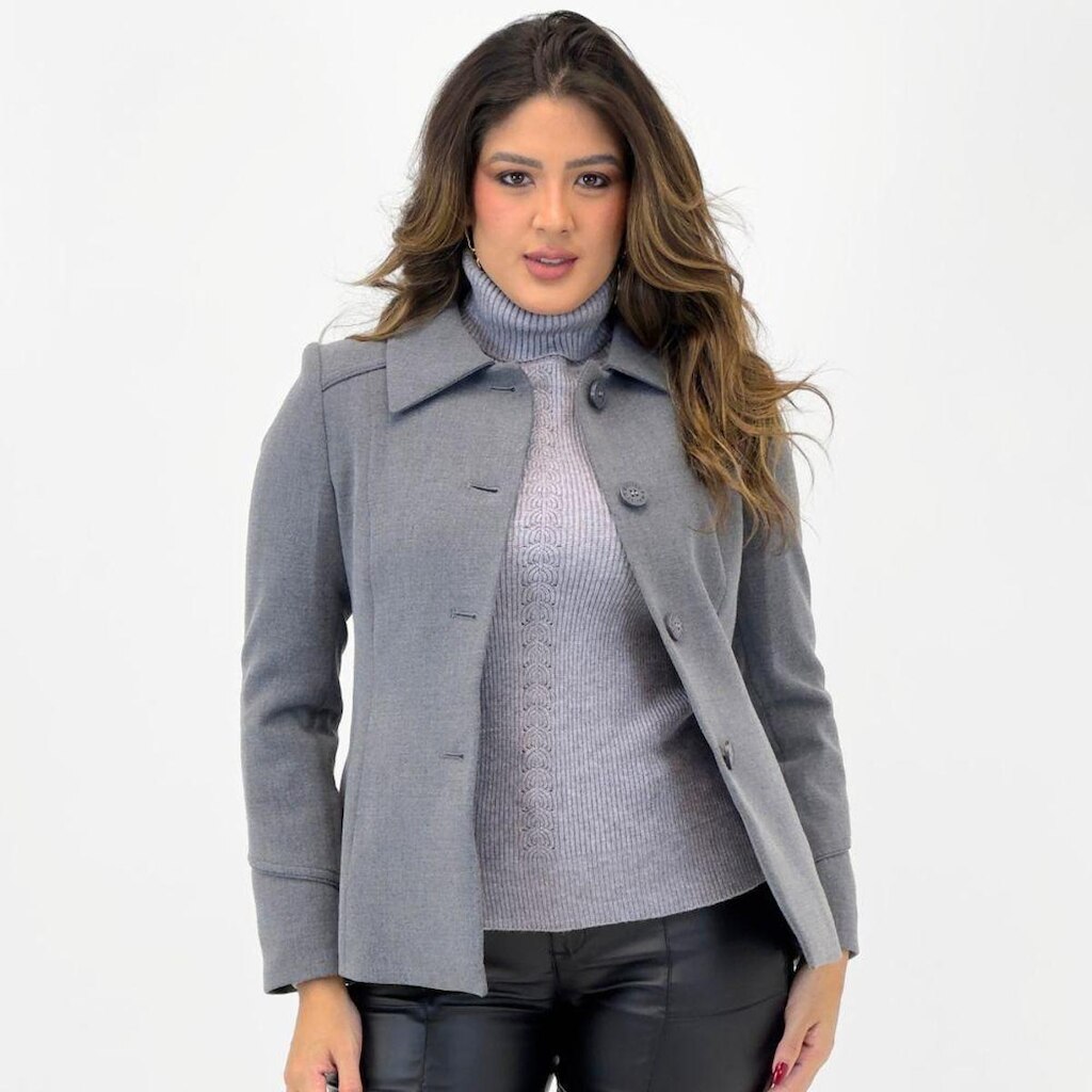 Casaco Malise Curto em Malha Executive Feminino