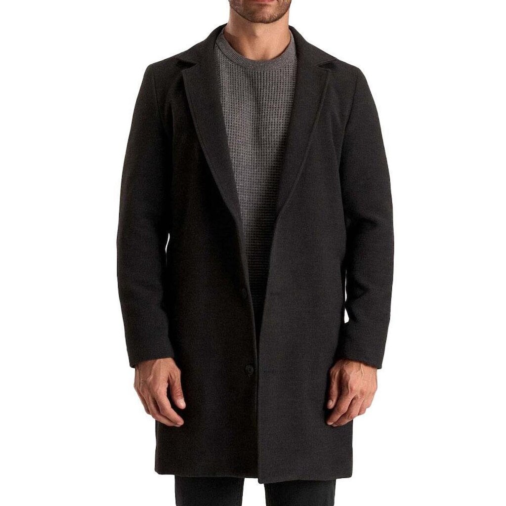 Casaco Masculino Docthos Longo Reto CInza Grafite - 65843
