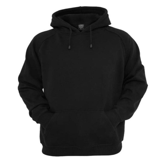 Casaco Moletom liso Masculino Feminino Blusa de frio Canguru - Preto Menor preço em Casaco Moletom liso Masculino Feminino Blusa de frio Canguru - Preto