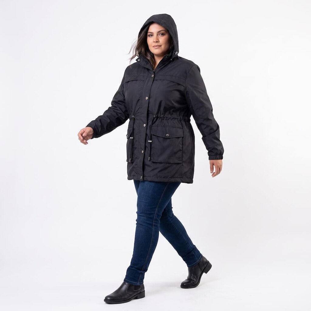 Casaco Parka Feminino Plus Size Facinelli 698018