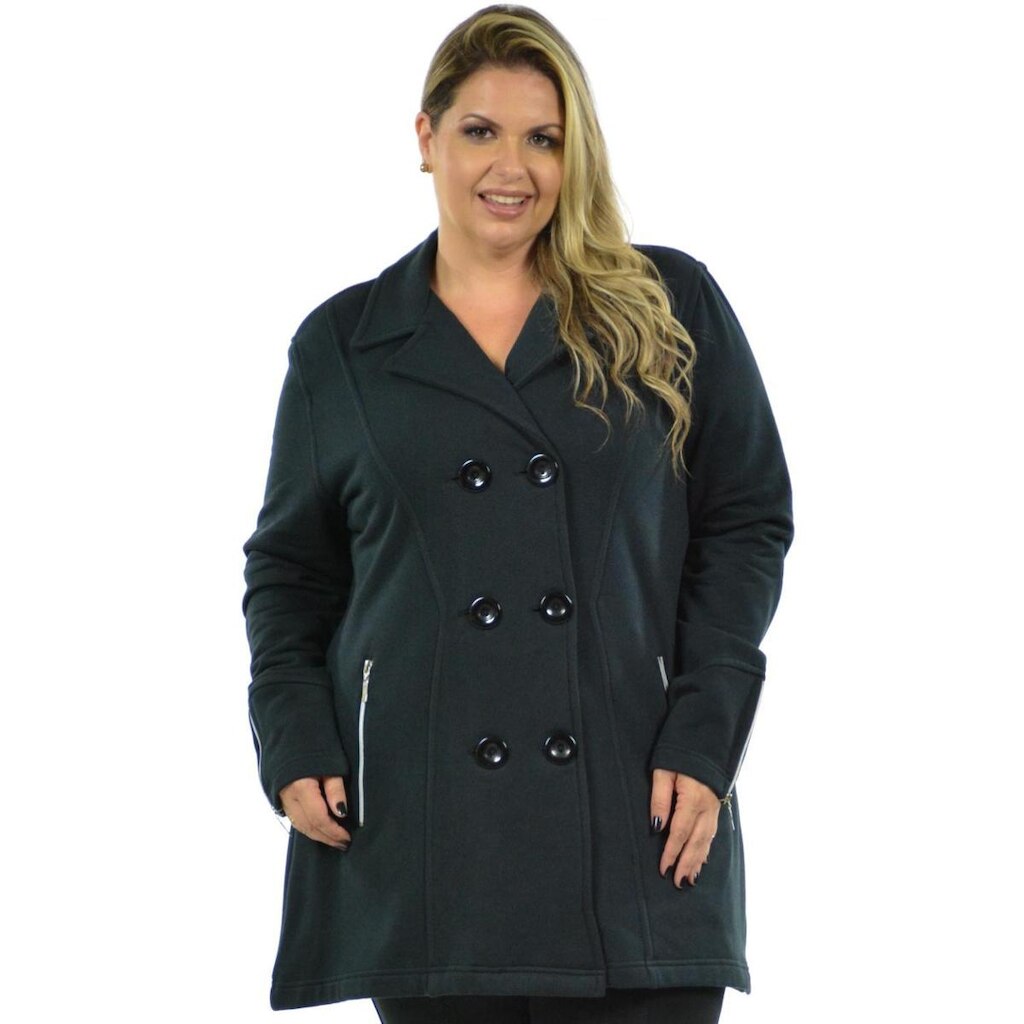 Casaco perfeito plus size fenomenal Preto 52