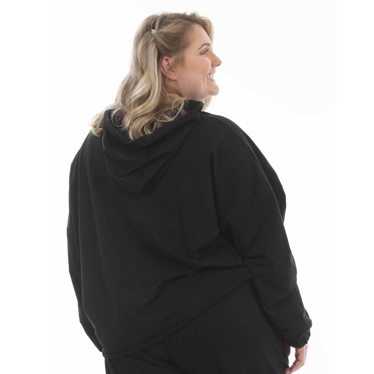 casaco moletom plus size