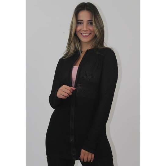 Casaco Racy Fitness Manga Longa Dry Feminino - Preto Menor preço em Casaco Racy Fitness Manga Longa Dry Feminino - Preto