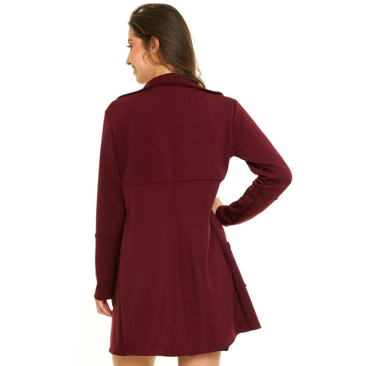sobretudo feminino bordo