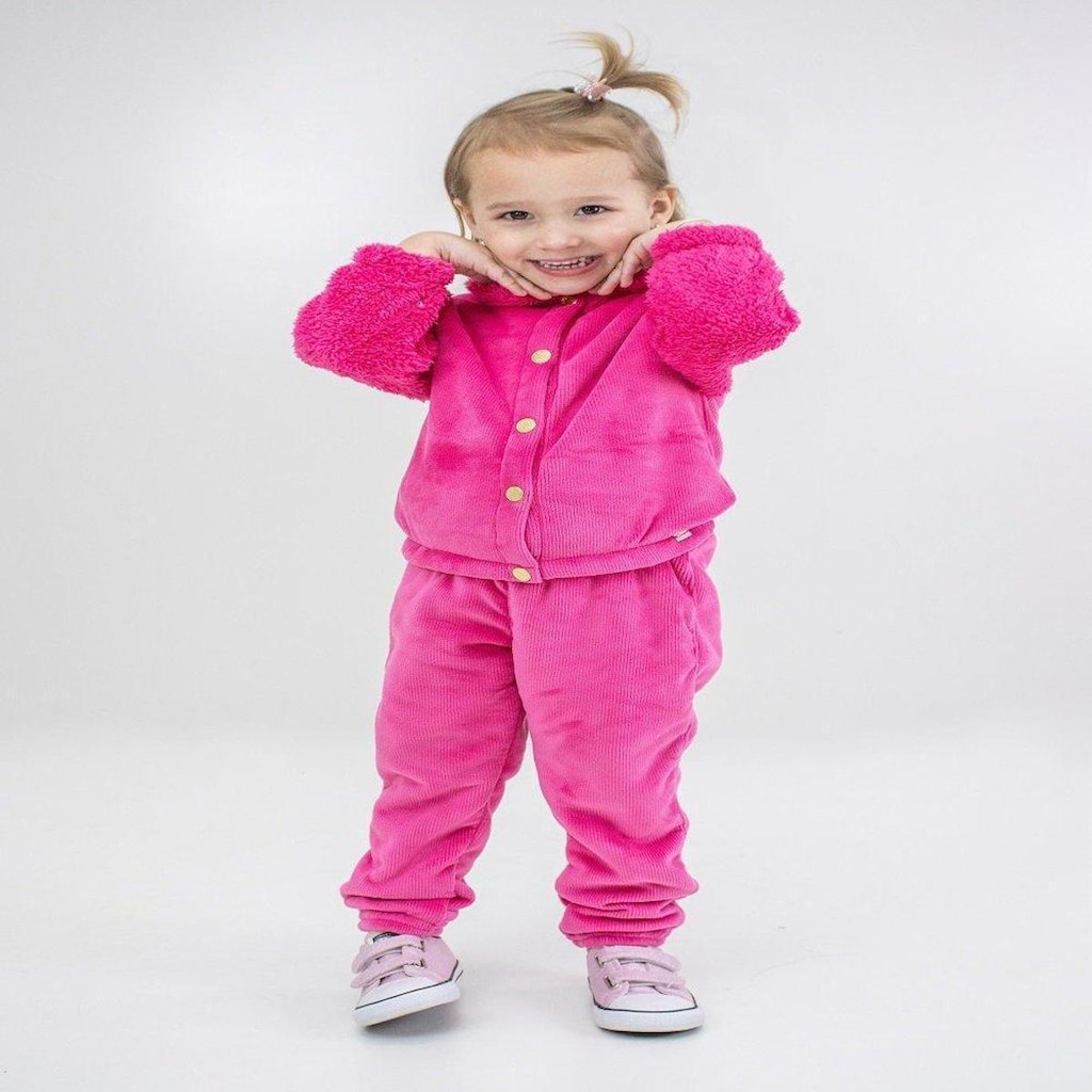 Casaco Teddy Pink Infantil