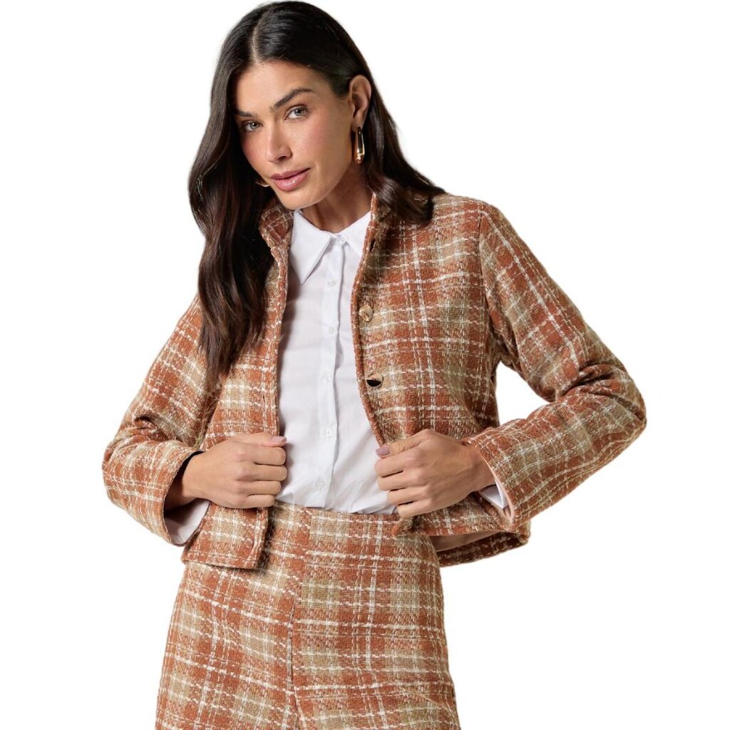 CASACO TWEED MANGA LONGA FORMITZ FEMININO REF: FOR13880