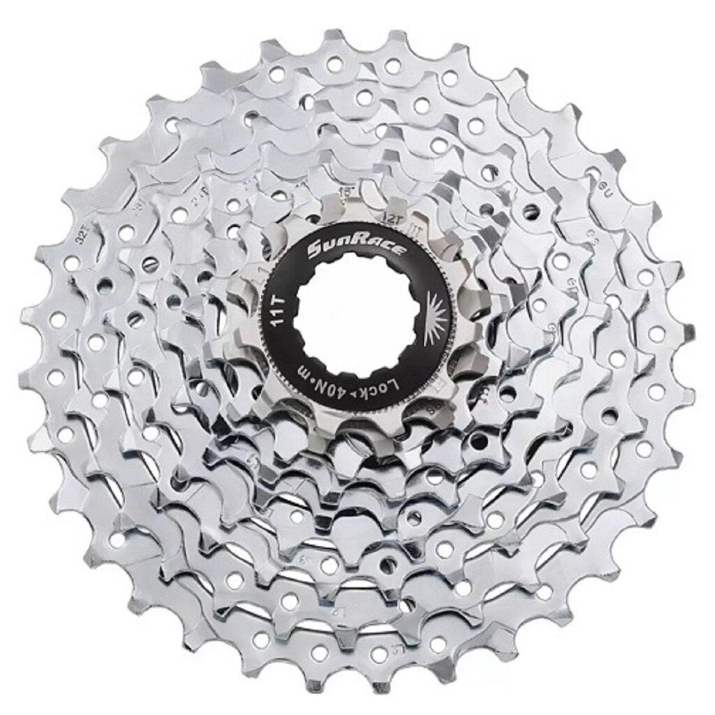 Cassete M55 8V 11X32 - SUNRACE Prata