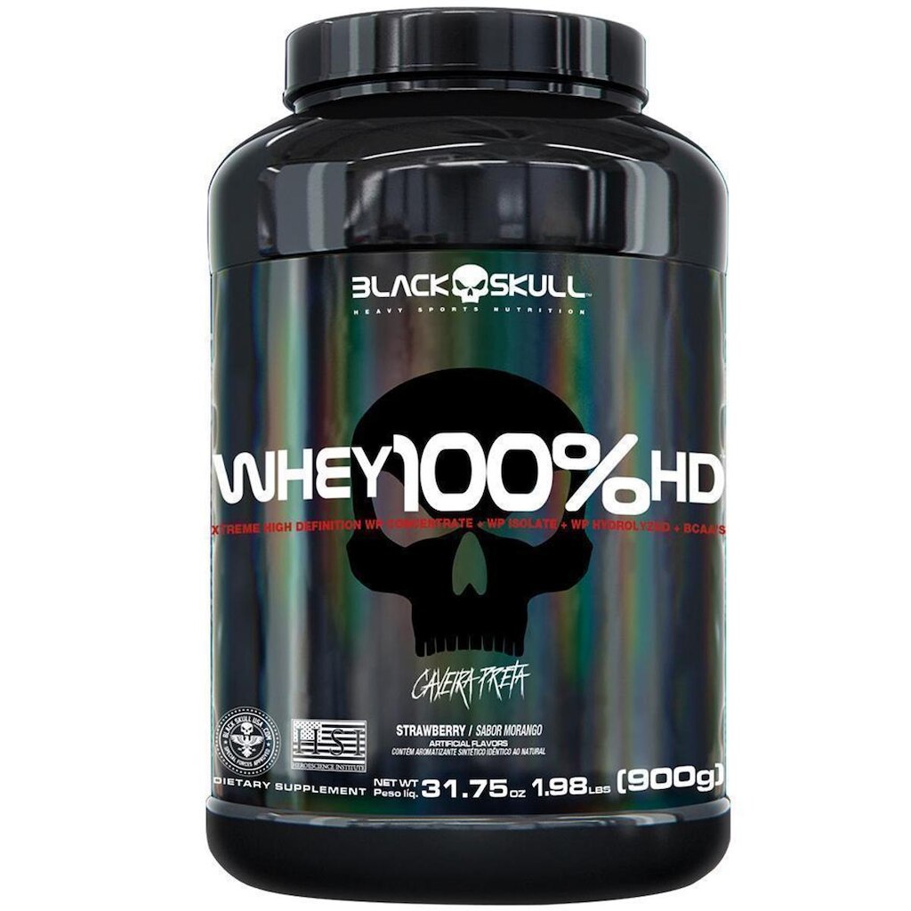 Caveira Preta Whey 100% HD BlackSkull - 900g (WPC, WPI E WPH)