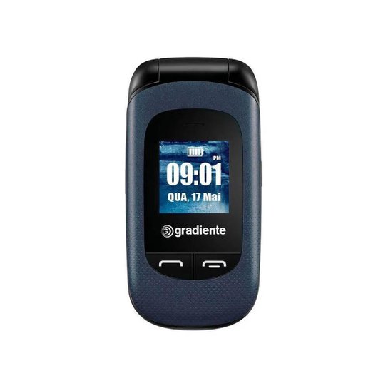 Celular Flip Gradiente Neo S105A - Azul - Azul Menor preço em Celular Flip Gradiente Neo S105A - Azul - Azul