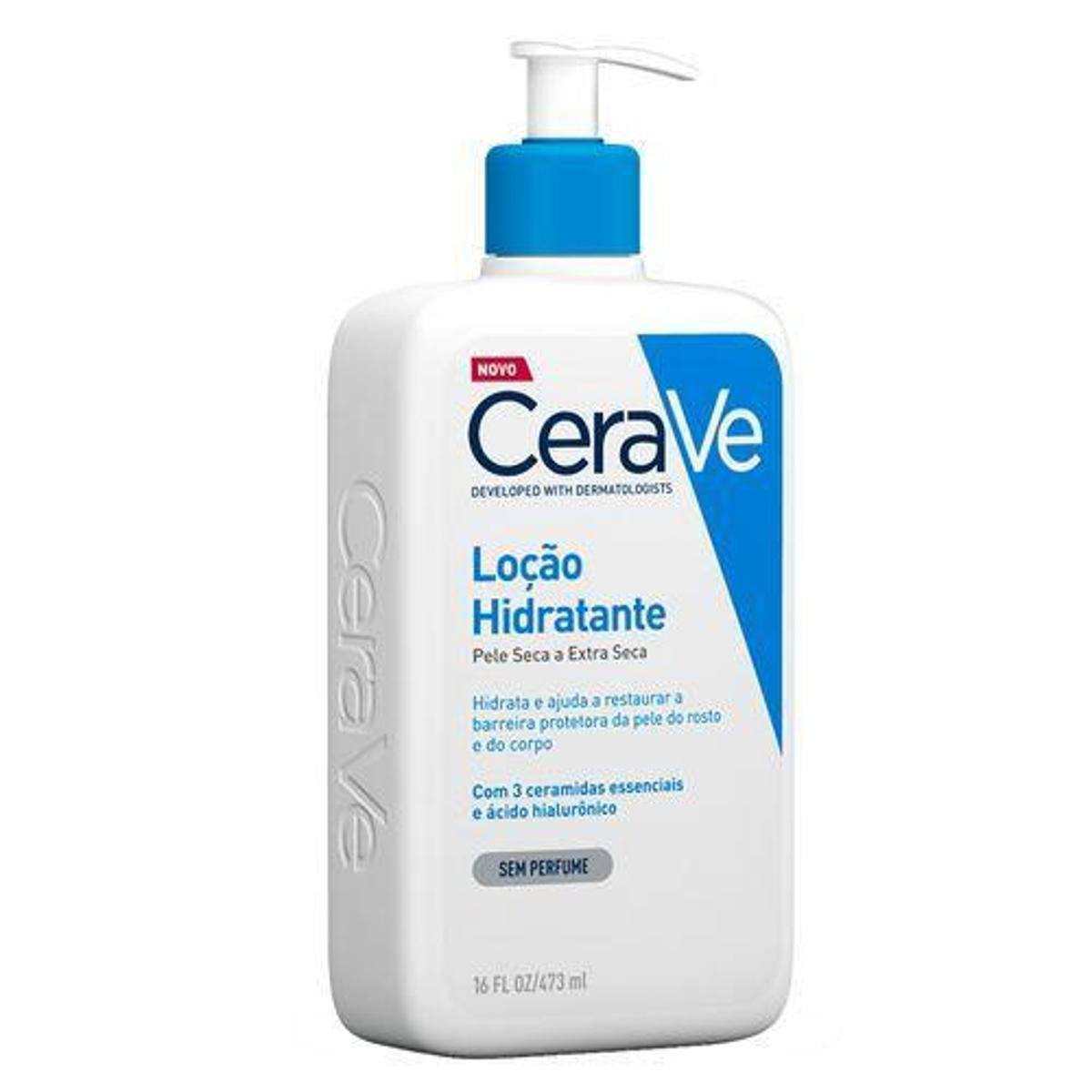Cerave Loção Hidratante Corpo e Rosto Sem Perfume 473ml - Branco | Netshoes