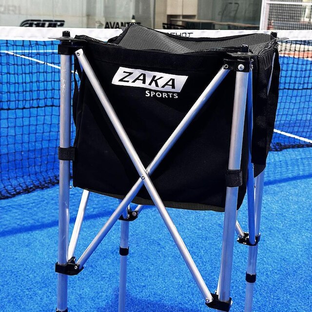 Cesto de Bolas Tennis/Padel Zaka Preto + Cinza