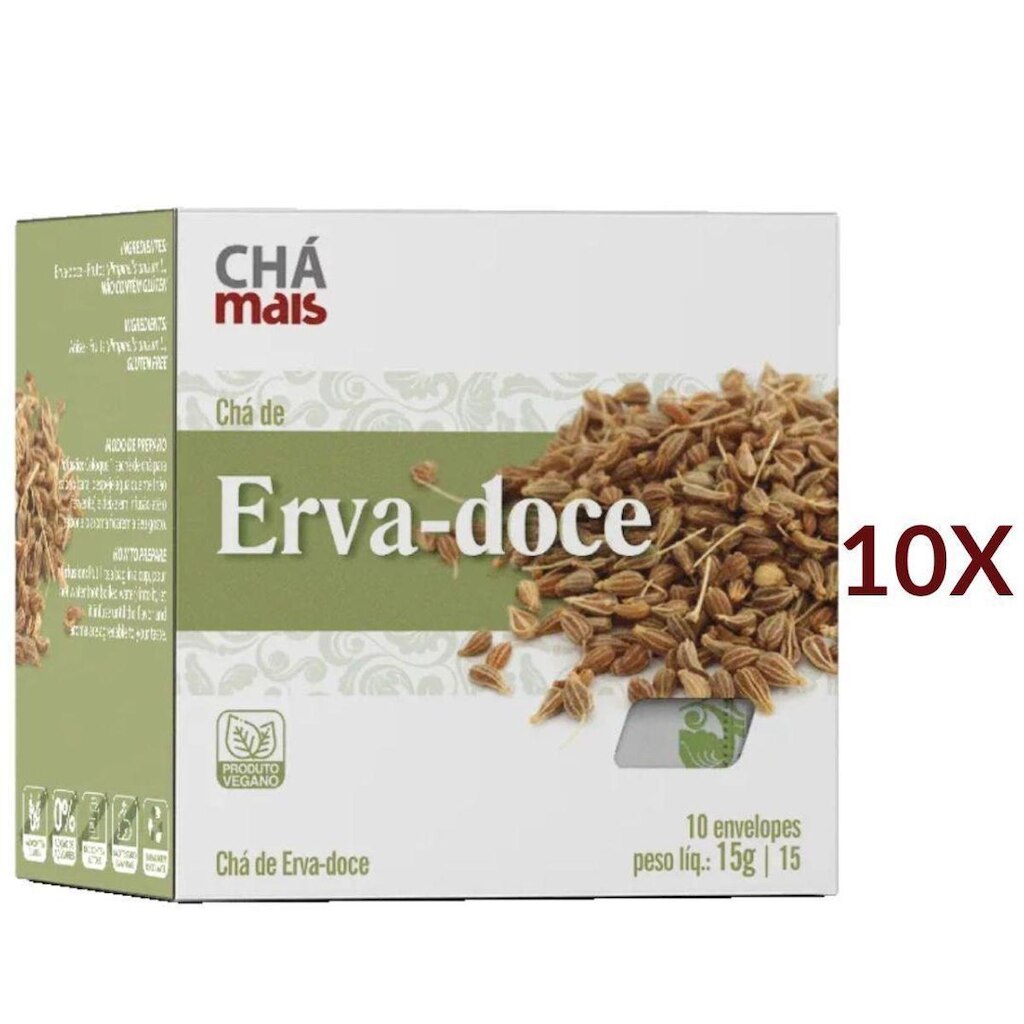 Chá Doce Cx. com 10 Sachês Vegano Kit 10