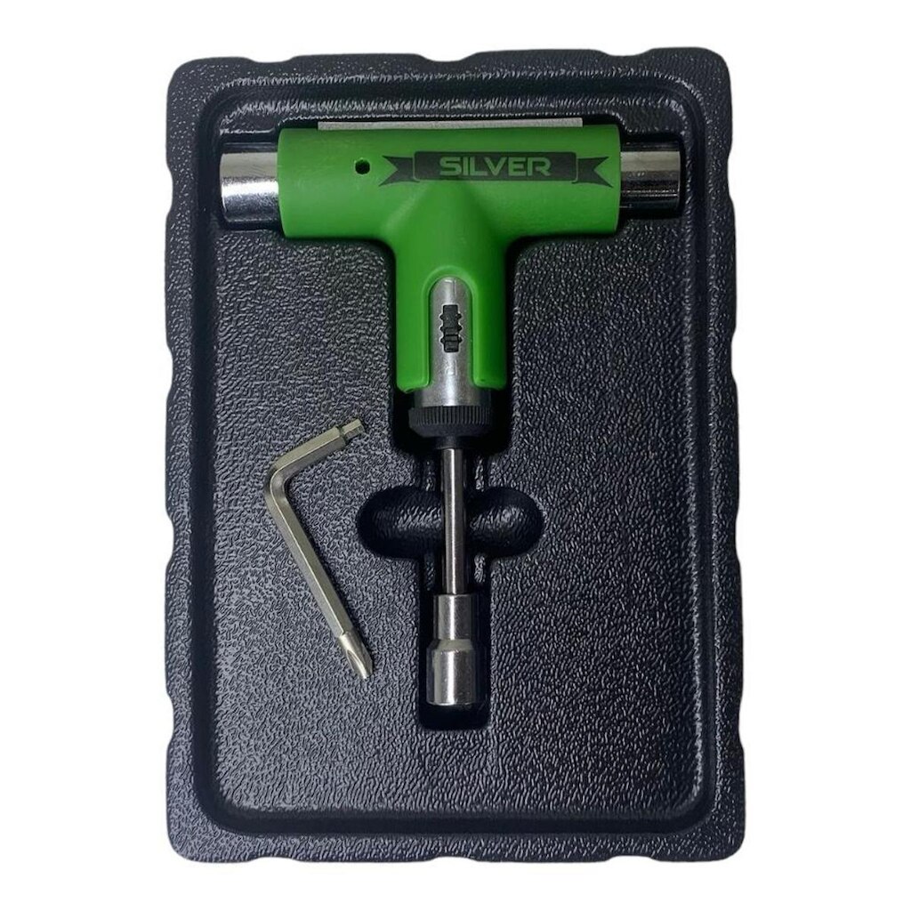 Chave Catraca Skate Verde-Silver