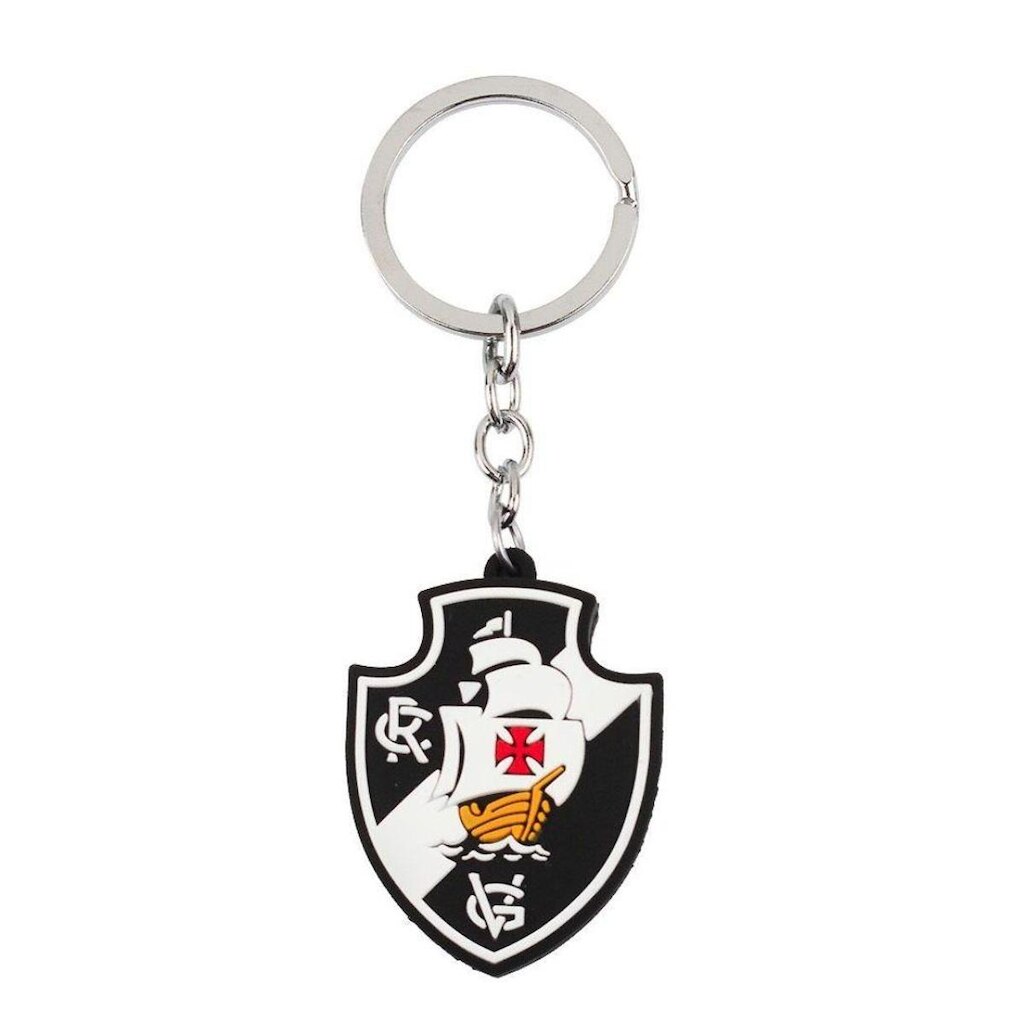 Chaveiro Borracha 3D Escudo Time 6cm - Vasco