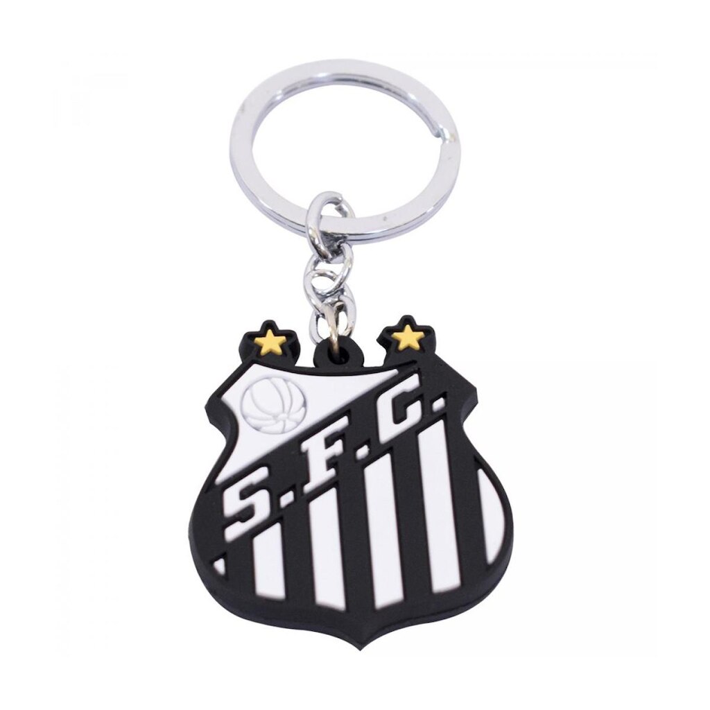 Chaveiro De Borracha Com Brasão De Time - Santos