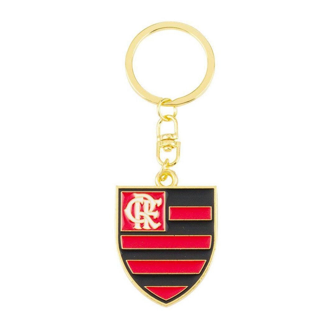 Chaveiro Dourado Escudo Time 4cm - Flamengo