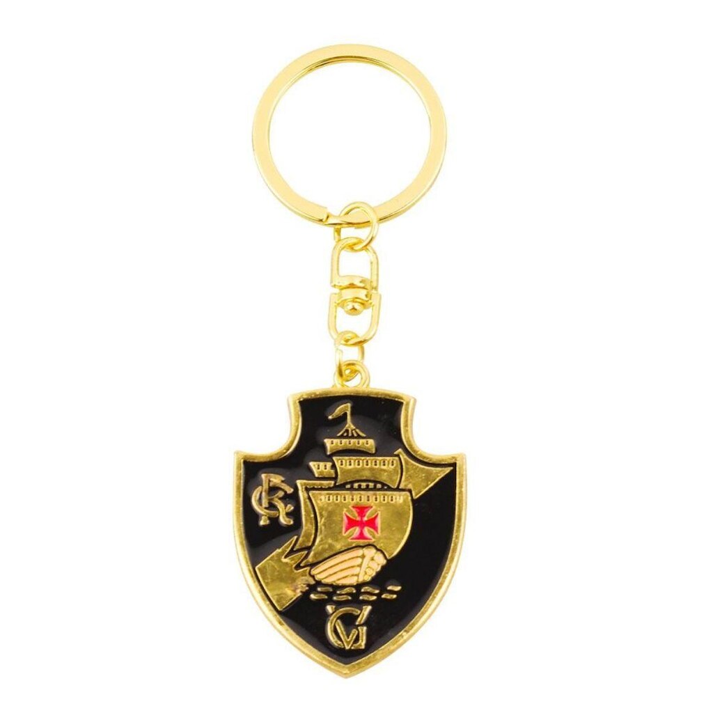 Chaveiro Dourado Escudo Time 4cm - Vasco