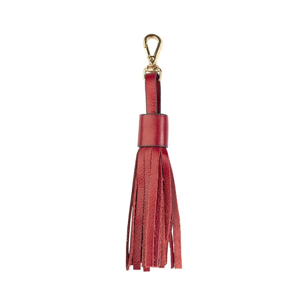 Chaveiro tassel franja em couro